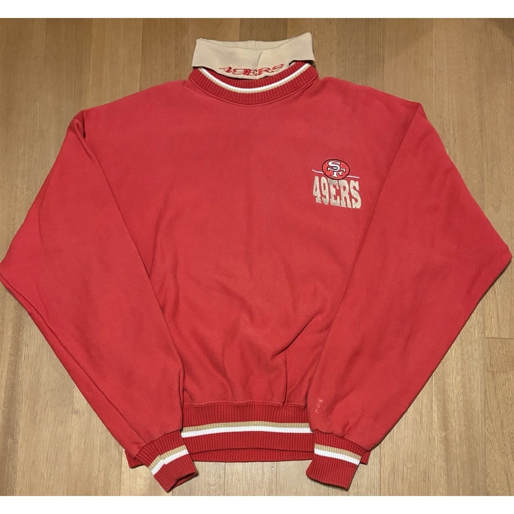 Vintage 80s The Game San Fransisco 49ers Turtleneck Sweatshirt Large USA NFL